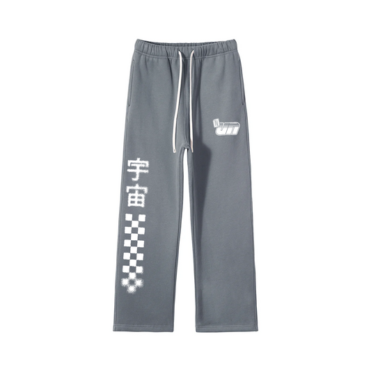 Stone grey racer joggers