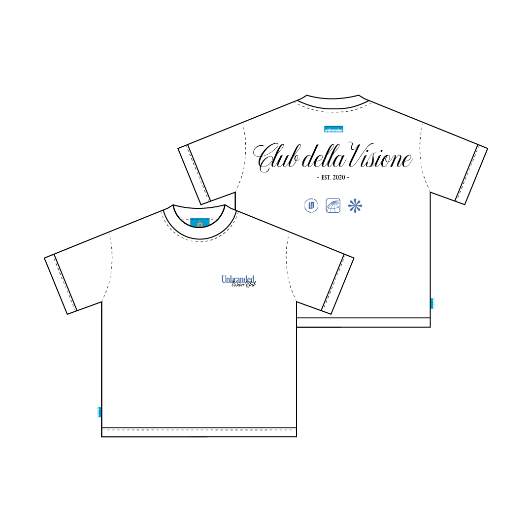 White & Blue Club Della Visione Tee - Unbranded Vision